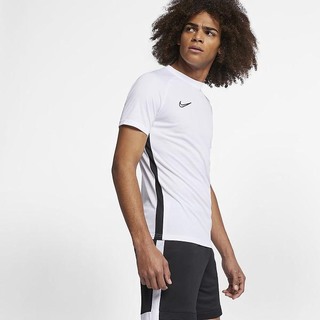 Top Nike Dri-FIT Academy Football Maneca Scurta Barbati Albi Negrii | UOIL-84703